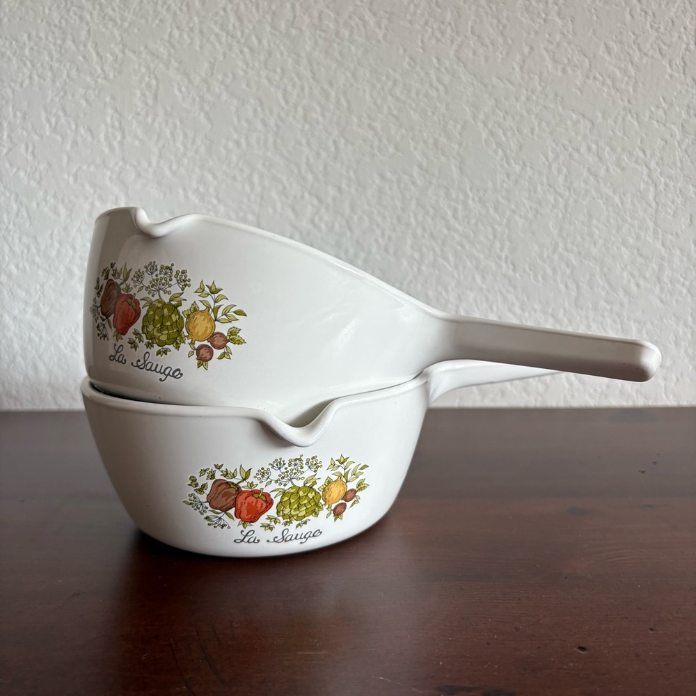 Vintage Corningware White Sauce Bowls